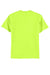 Hanes 5250 Mens Authentic Short Sleeve Crewneck T-Shirt Safety Green Flat Back