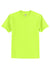 Hanes 5250 Mens Authentic Short Sleeve Crewneck T-Shirt Safety Green Flat Front