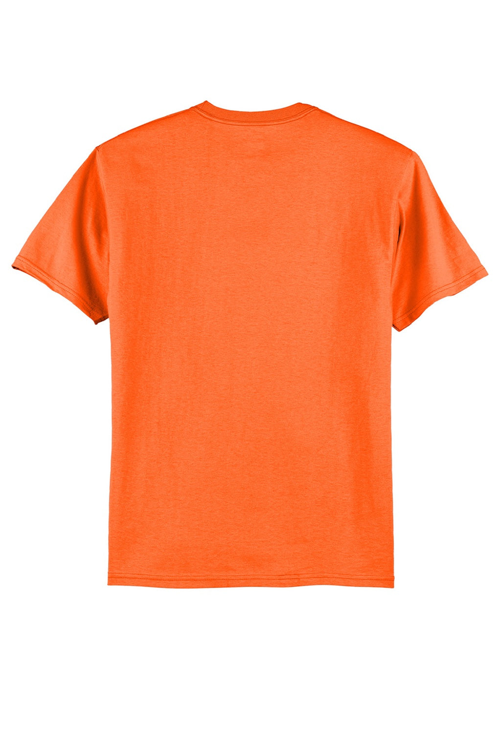 Hanes 5250 Mens Authentic Short Sleeve Crewneck T-Shirt Safety Orange Flat Back