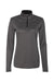 Badger 4103 Womens B-Core Moisture Wicking 1/4 Zip Pullover Graphite Grey/Black Flat Front