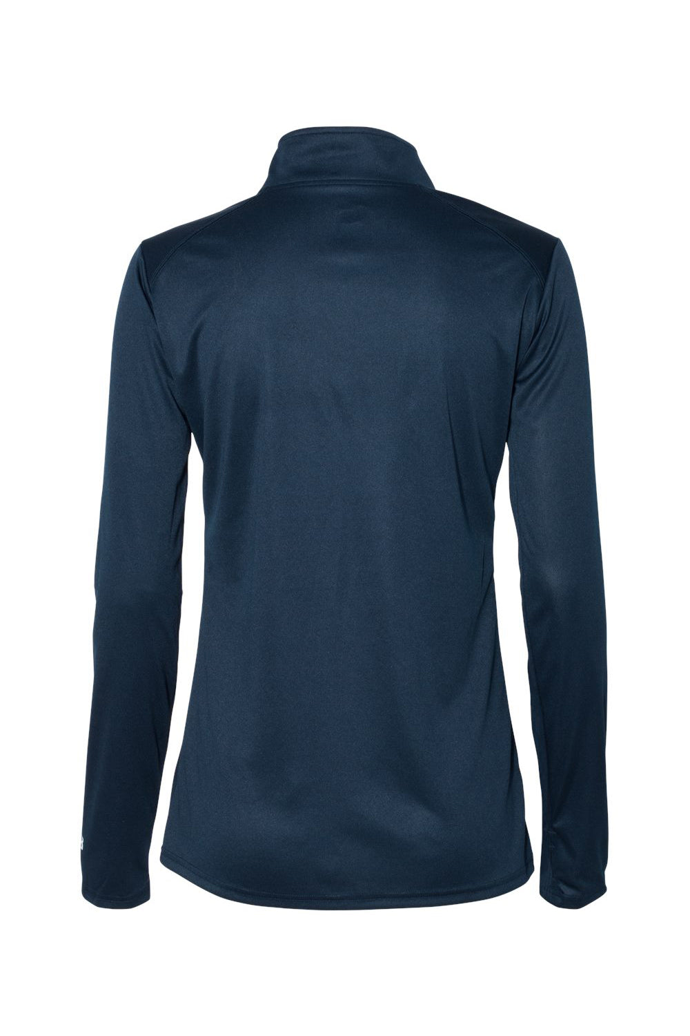 Badger 4103 Womens B-Core Moisture Wicking 1/4 Zip Pullover Navy Blue/Graphite Grey Flat Back
