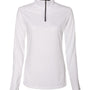 Badger Womens B-Core Moisture Wicking 1/4 Zip Sweatshirt - White/Graphite Grey - NEW