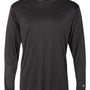 Badger Mens Ultimate SoftLock Moisture Wicking Long Sleeve Crewneck T-Shirt - Black - NEW