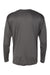 Badger 4004 Mens Ultimate SoftLock Moisture Wicking Long Sleeve Crewneck T-Shirt Graphite Grey Flat Back