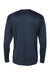 Badger 4004 Mens Ultimate SoftLock Moisture Wicking Long Sleeve Crewneck T-Shirt Navy Blue Flat Back