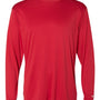 Badger Mens Ultimate SoftLock Moisture Wicking Long Sleeve Crewneck T-Shirt - Red - NEW