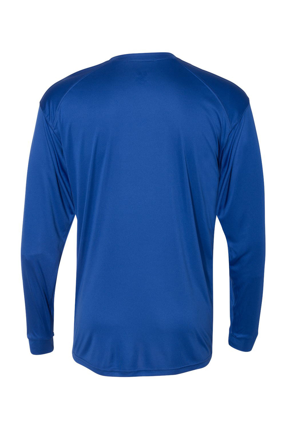 Badger 4004 Mens Ultimate SoftLock Moisture Wicking Long Sleeve Crewneck T-Shirt Royal Blue Flat Back