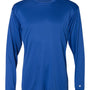 Badger Mens Ultimate SoftLock Moisture Wicking Long Sleeve Crewneck T-Shirt - Royal Blue - NEW