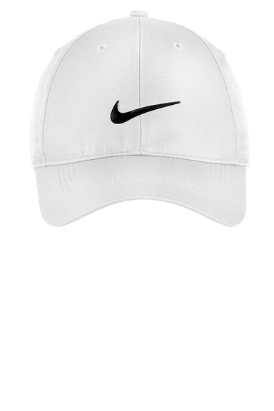 Nike 548533 Mens Dri-Fit Moisture Wicking Adjustable Hat White Flat Front