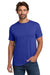 Hanes 5280 Mens Essential-T Short Sleeve Crewneck T-Shirt Deep Royal Blue Model Front