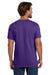 Hanes 5280 Mens Essential-T Short Sleeve Crewneck T-Shirt Purple Model Back