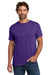 Hanes 5280 Mens Essential-T Short Sleeve Crewneck T-Shirt Purple Model Front