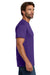 Hanes 5280 Mens Essential-T Short Sleeve Crewneck T-Shirt Purple Model Side
