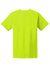 Hanes 5280 Mens Essential-T Short Sleeve Crewneck T-Shirt Safety Green Flat Back