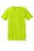 Hanes 5280 Mens Essential-T Short Sleeve Crewneck T-Shirt Safety Green Flat Front
