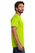 Hanes 5280 Mens Essential-T Short Sleeve Crewneck T-Shirt Safety Green Model Side