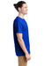 Hanes 5280 Mens Essential-T Short Sleeve Crewneck T-Shirt Athletic Royal Blue Model Side