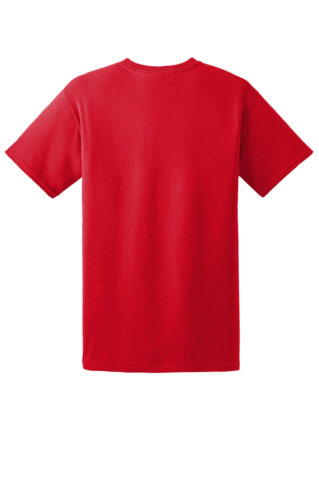 Hanes 5280 Mens Essential-T Short Sleeve Crewneck T-Shirt Athletic Red Flat Back