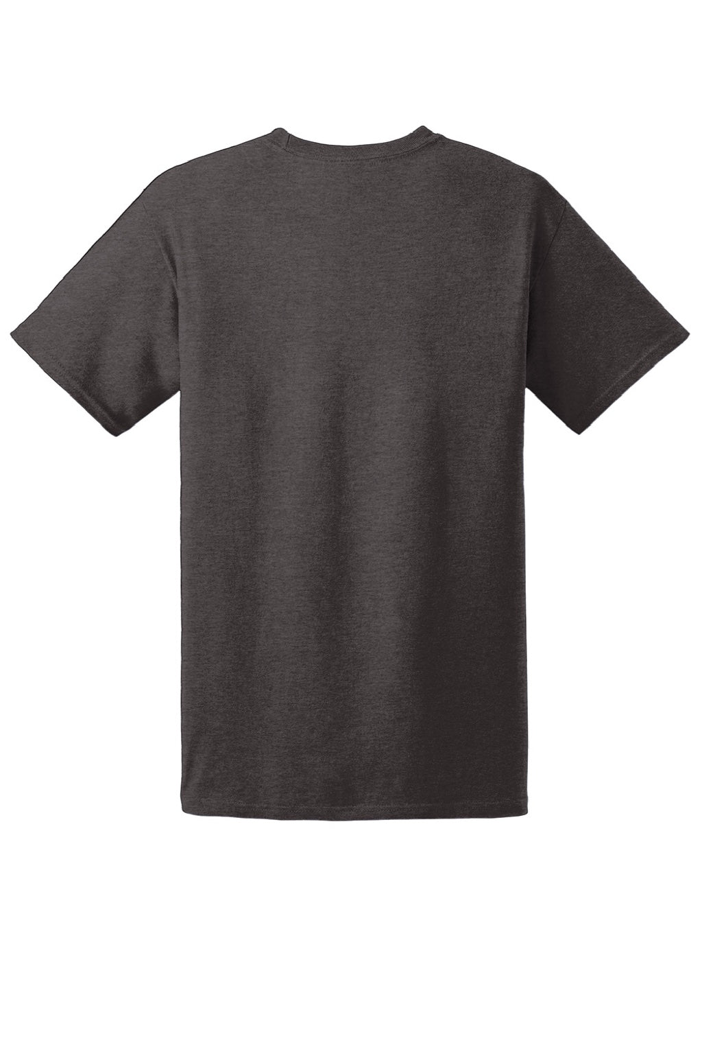 Hanes 5280 Mens Essential-T Short Sleeve Crewneck T-Shirt Heather Charcoal Grey Flat Back