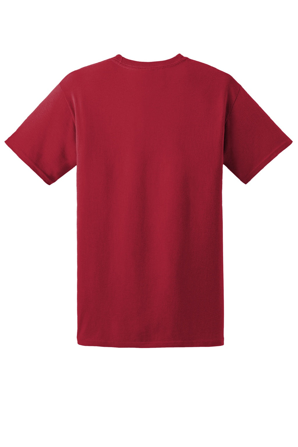 Hanes 5280 Mens Essential-T Short Sleeve Crewneck T-Shirt Deep Red Flat Back