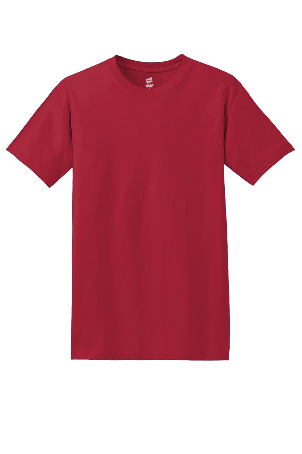 Hanes 5280 Mens Essential-T Short Sleeve Crewneck T-Shirt Deep Red Flat Front