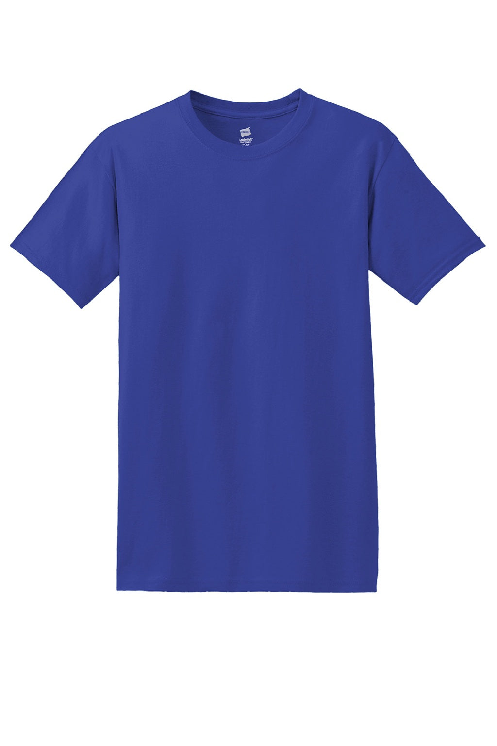 Hanes 5280 Mens Essential-T Short Sleeve Crewneck T-Shirt Deep Royal Blue Flat Front