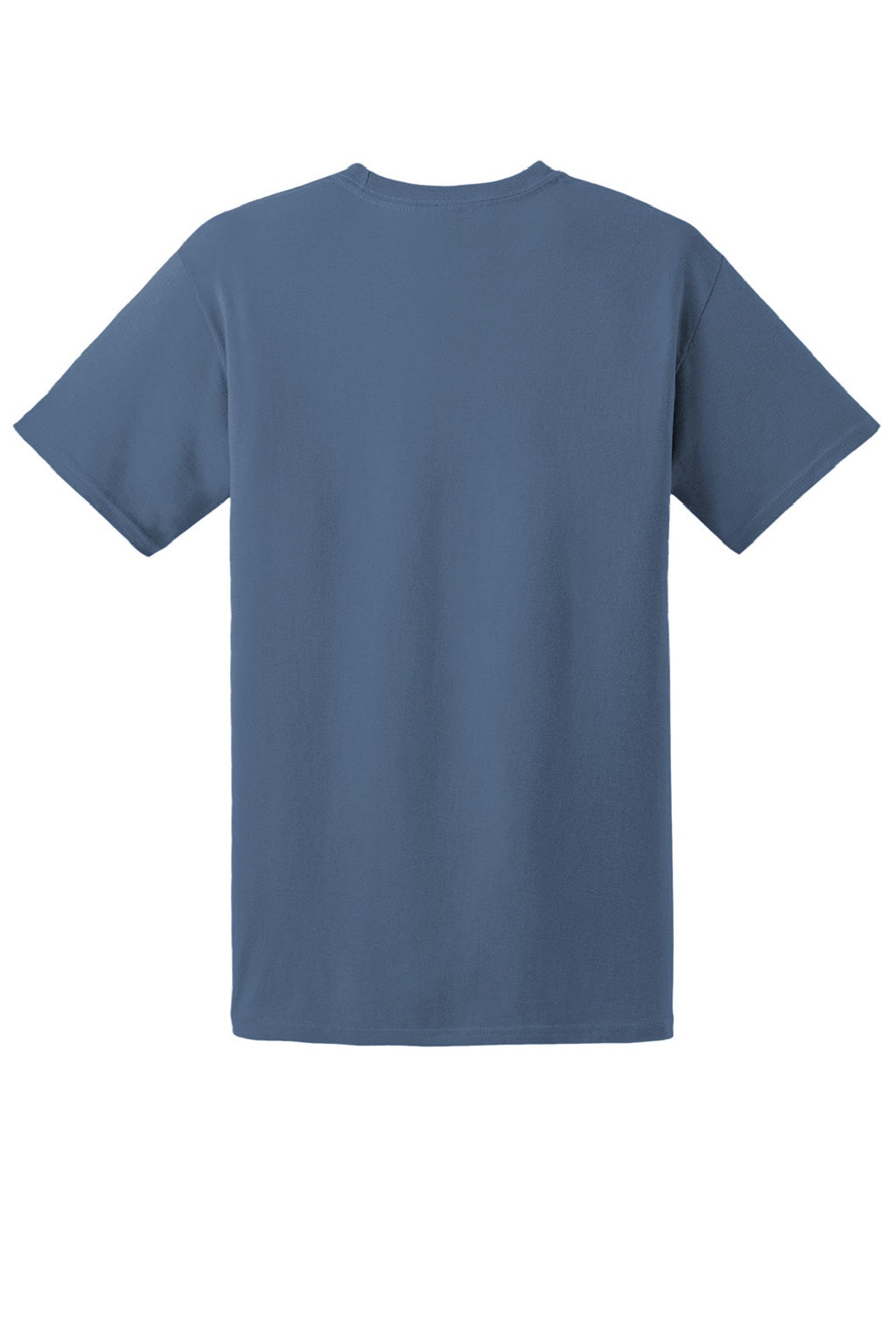 Hanes 5280 Mens Essential-T Short Sleeve Crewneck T-Shirt Denim Blue Flat Back