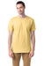 Hanes 5280 Mens Essential-T Short Sleeve Crewneck T-Shirt Athletic Gold Model Front