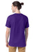 Hanes 5280 Mens Essential-T Short Sleeve Crewneck T-Shirt Athletic Purple Model Back