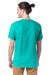Hanes 5280 Mens Essential-T Short Sleeve Crewneck T-Shirt Athletic Teal Green Model Back