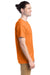 Hanes 5280 Mens Essential-T Short Sleeve Crewneck T-Shirt Tennessee Orange Model Side