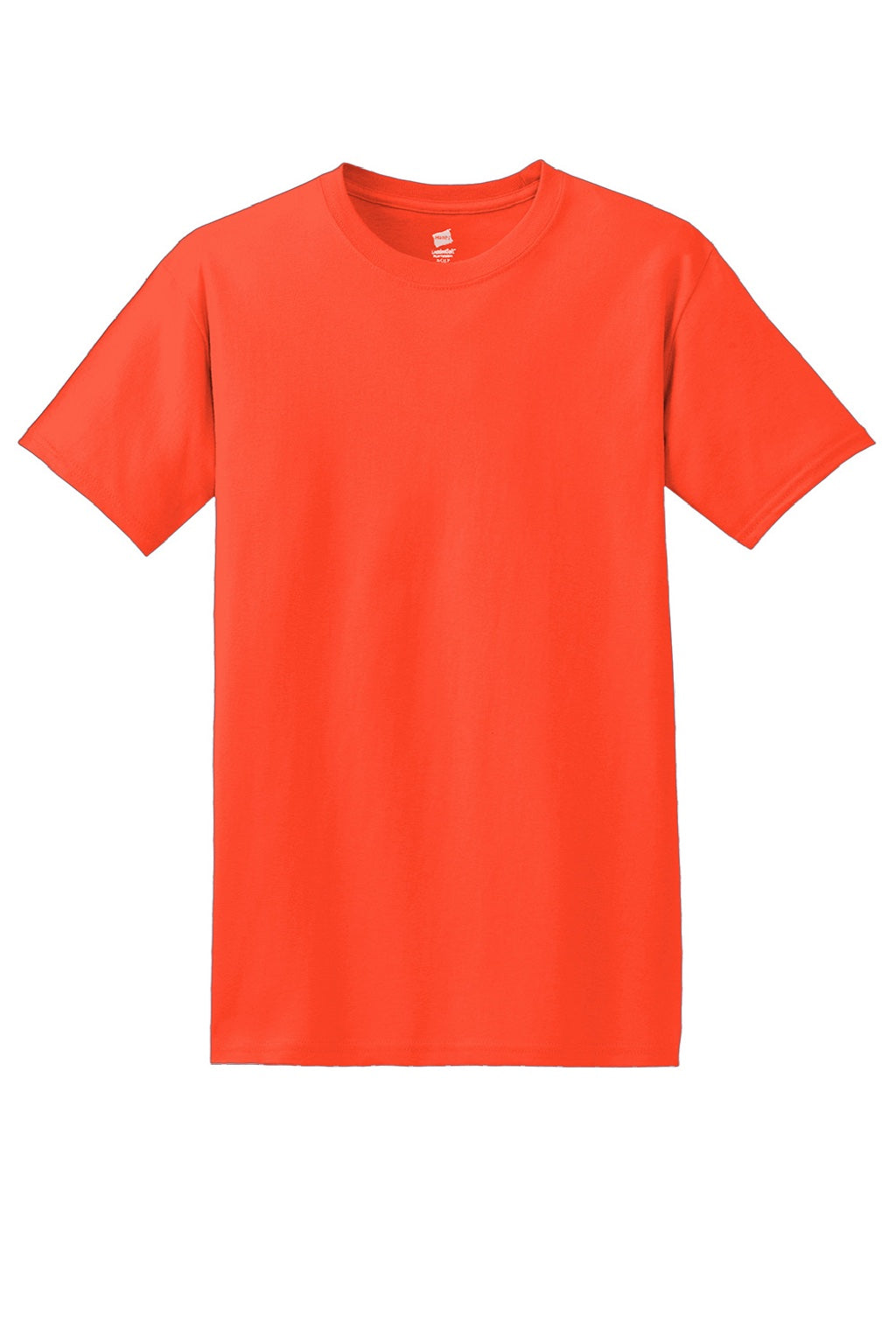Hanes 5280 Mens Essential-T Short Sleeve Crewneck T-Shirt Orange Flat Front