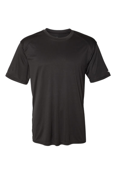 Badger 4020 Mens Ultimate SoftLock Moisture Wicking Short Sleeve Crewneck T-Shirt Black Flat Front