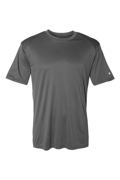 Badger 4020 Mens Ultimate SoftLock Moisture Wicking Short Sleeve Crewneck T-Shirt Graphite Grey Flat Front