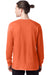 Hanes 5286 Mens Essential-T Long Sleeve Crewneck T-Shirt Texas Orange Model Back