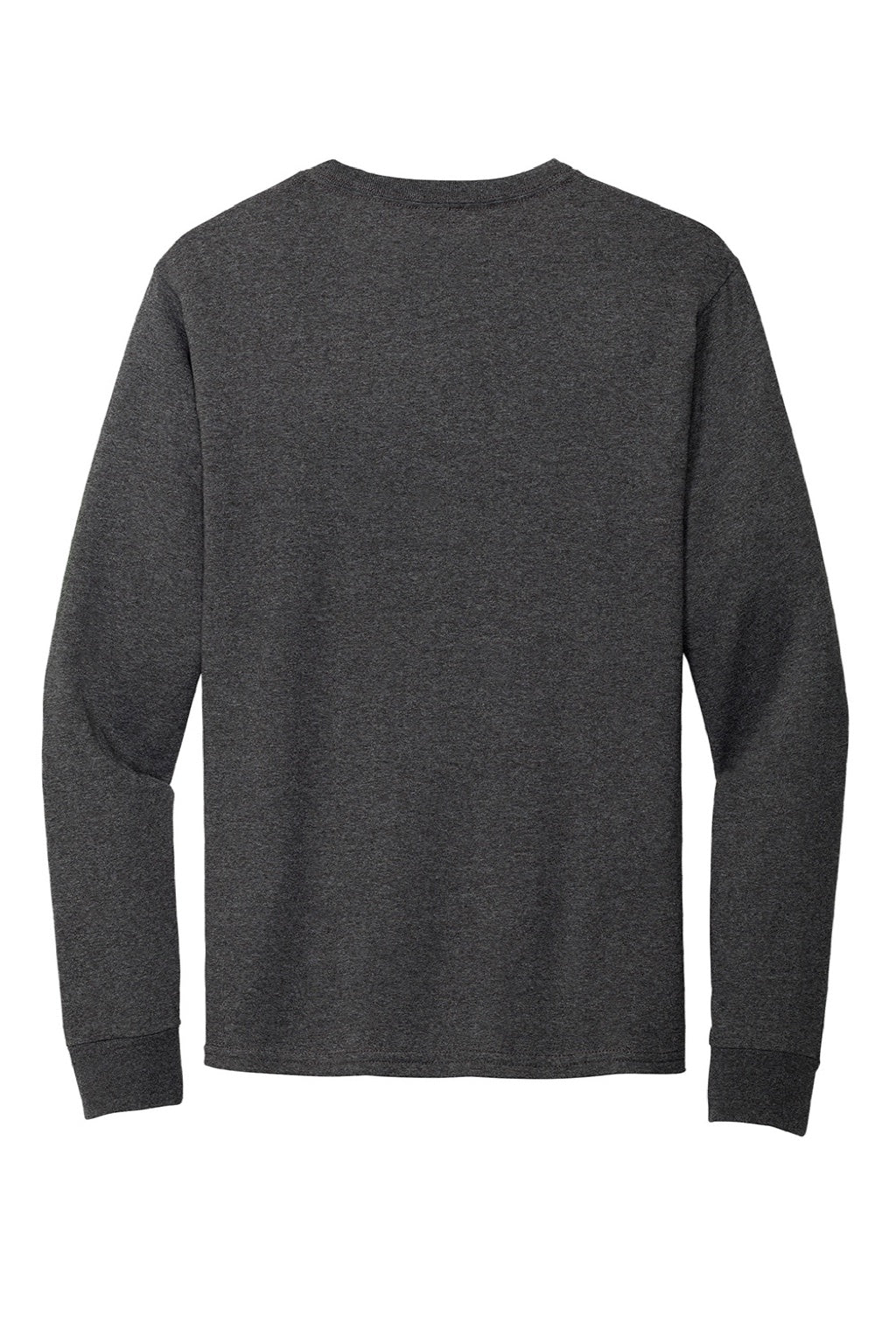 Hanes 5286 Mens Essential-T Long Sleeve Crewneck T-Shirt Heather Charcoal Grey Flat Back