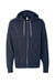Independent Trading Co. AFX90UNZ Mens Full Zip Hooded Sweatshirt Hoodie Slate Blue Flat Front