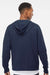 Independent Trading Company AFX90UNZ Mens Full Zip Hooded Sweatshirt Hoodie w/ Pockets Slate Blue Model Back