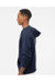 Independent Trading Co. AFX90UNZ Mens Full Zip Hooded Sweatshirt Hoodie Slate Blue Model Side