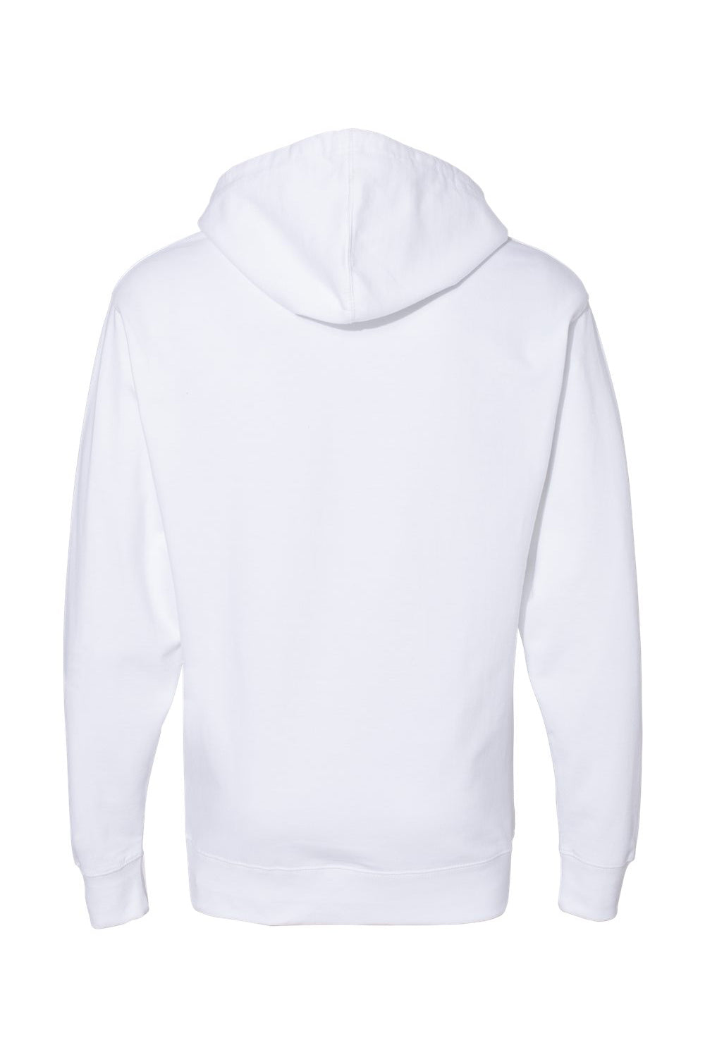 Independent Trading Co. SS4500 Mens Hooded Sweatshirt Hoodie White Flat Back
