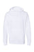 Independent Trading Company SS4500 Mens Hooded Sweatshirt Hoodie w/ Pouch Pocket White Flat Front