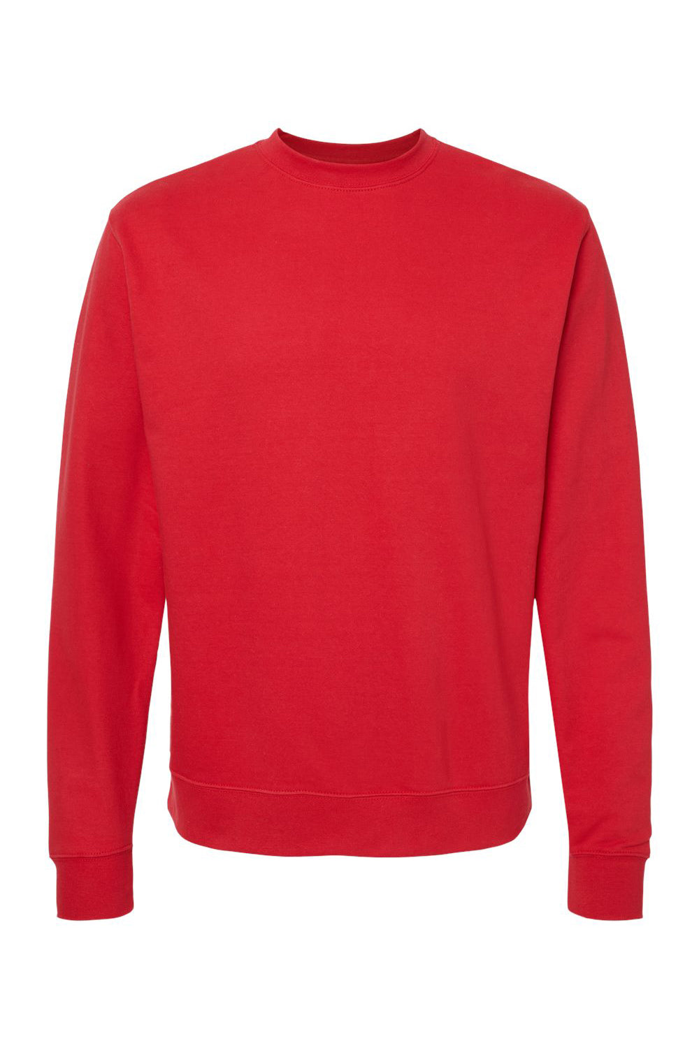 Independent Trading Company SS3000 Mens Crewneck Sweatshirt Red Flat Front
