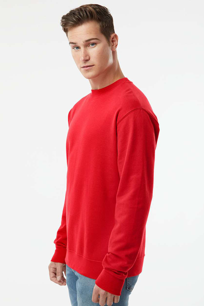 Independent Trading Company SS3000 Mens Crewneck Sweatshirt Red Model Side