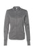Independent Trading Company EXP60PAZ Womens Poly Tech Full Zip Track Jacket Heather Gunmetal Grey Flat Front