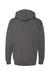 Independent Trading Company IND4000 Mens Hooded Sweatshirt Hoodie w/ Pouch Pocket Charcoal Grey Flat Back