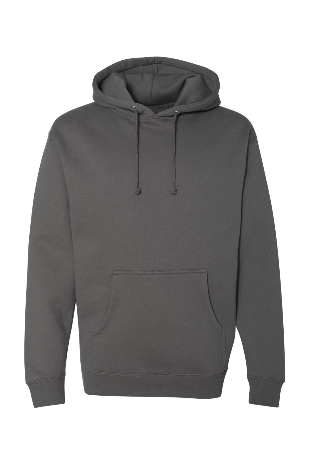 Independent Trading Company IND4000 Mens Hooded Sweatshirt Hoodie w/ Pouch Pocket Charcoal Grey Flat Front