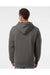Independent Trading Co. IND4000 Mens Hooded Sweatshirt Hoodie Charcoal Grey Model Back