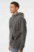 Independent Trading Company IND4000 Mens Hooded Sweatshirt Hoodie w/ Pouch Pocket Charcoal Grey Model Side
