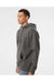 Independent Trading Co. IND4000 Mens Hooded Sweatshirt Hoodie Charcoal Grey Model Side