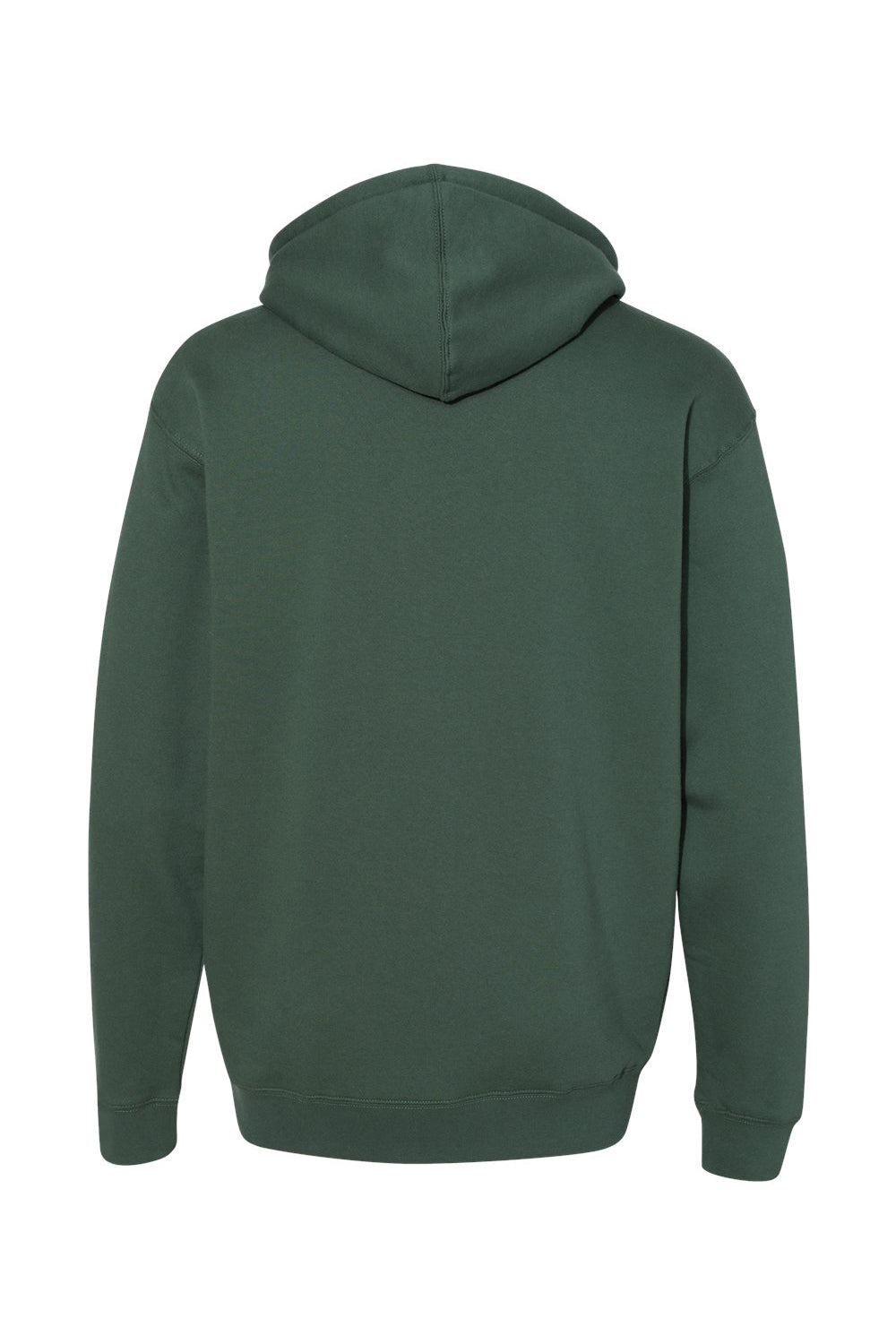 Independent Trading Company IND4000 Mens Hooded Sweatshirt Hoodie w/ Pouch Pocket Alpine Green Flat Back